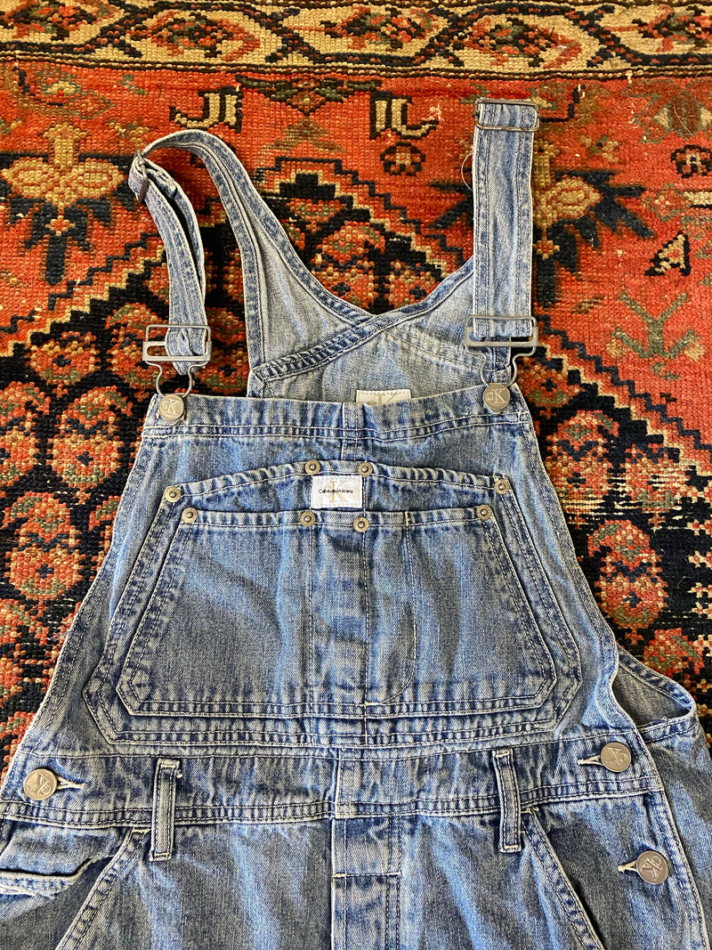 calvin klein archive icons denim overalls