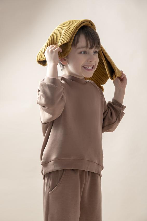 brown kids tracksuit