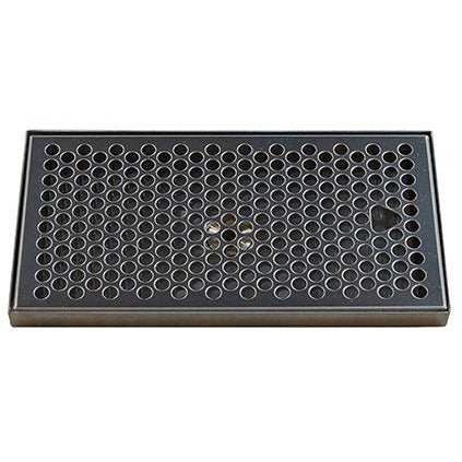 Stainless steel drip tray with SS insert no drain 5-3/8 x 3/4 x 10-3/8