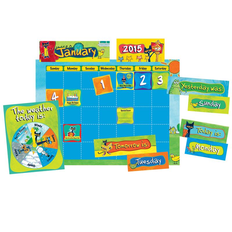 Pete The Cat Calendar Kit classroomdecorations