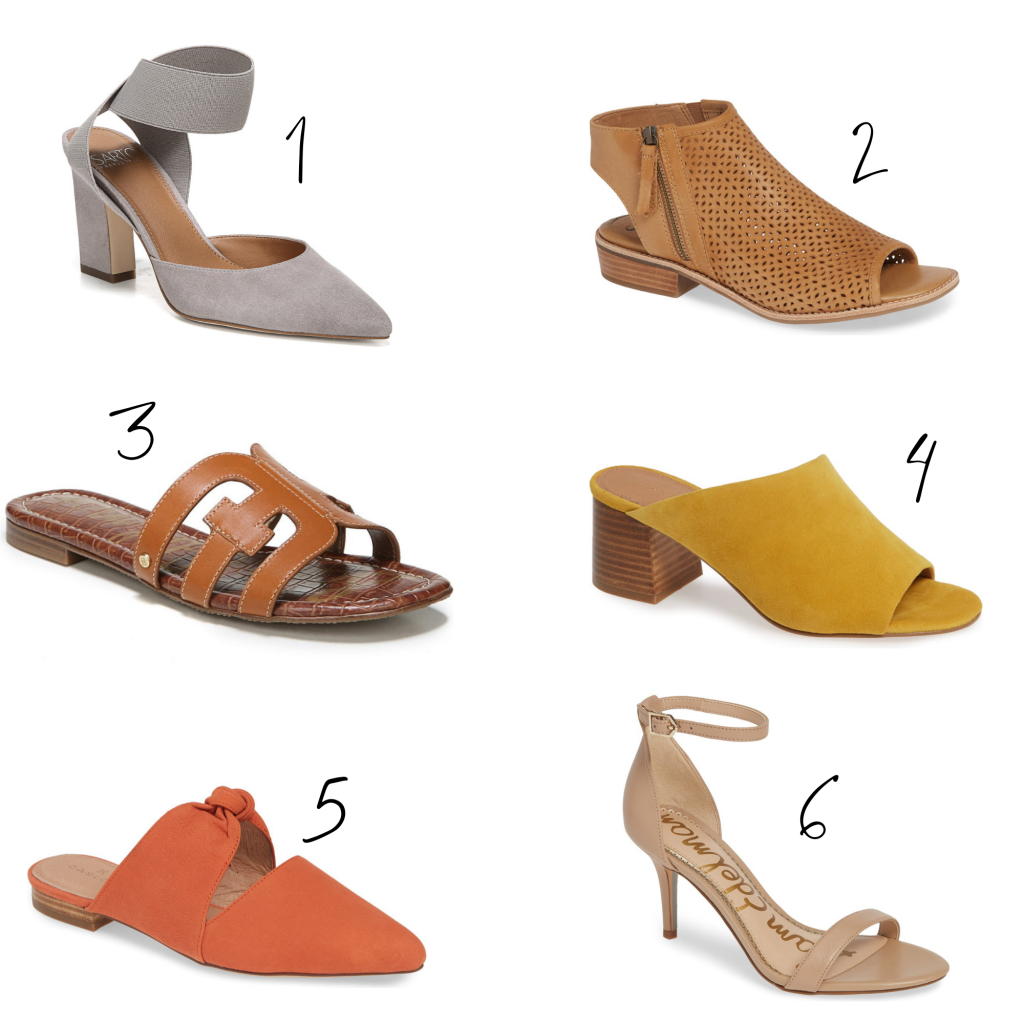 A variety of colorful, spring shoes (heels, sliders, pumps, wedges, espadrilles) in women's sizes 12 & 13 available at Nordstrom