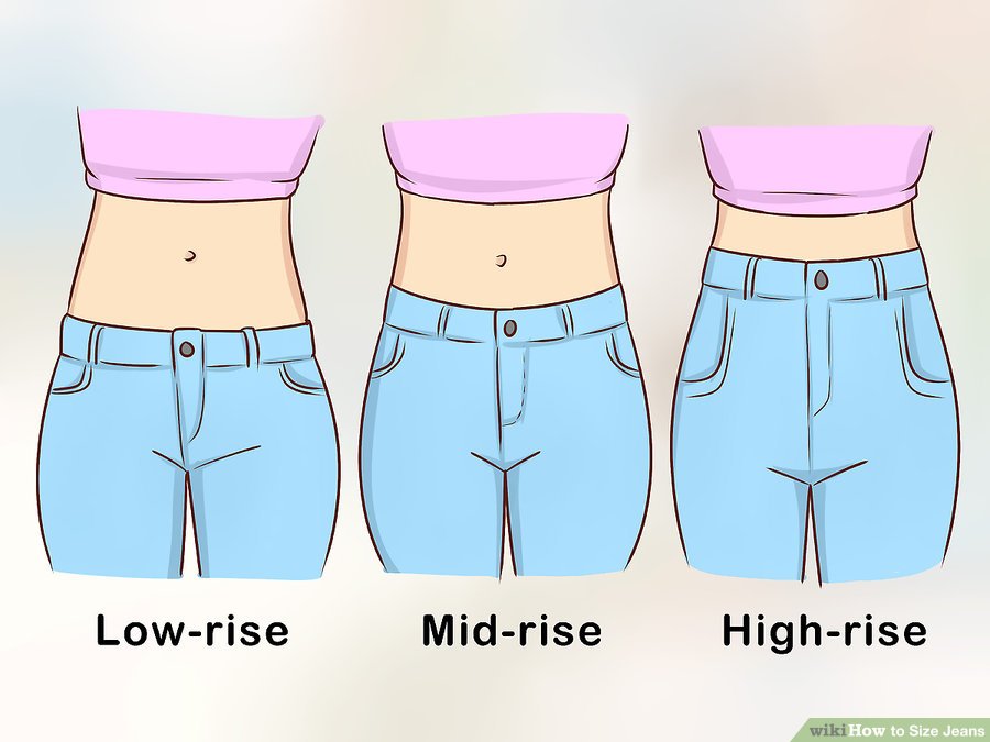 low waist to high waist jeans
