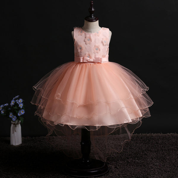 Little Girls 3D Flower Formal  Dress