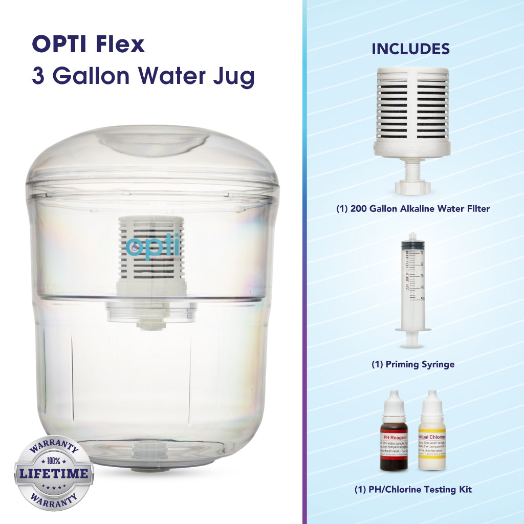 helemaal steak knelpunt Opti Flex | 3 Gallon Water Jug Alkaline Water Filter For Top Load Wate -  Opti Water Filters