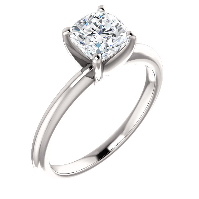 The Zoe - Solitaire Cushion Cut Diamond 