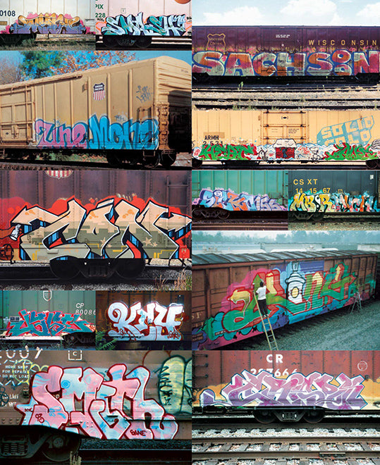 Some of the more up writers on the freights throughout the '90s Photos by Myth, Lep, Mone, Heat, Con, Sick 156, Much, Jase, Key, King 157 & Smith