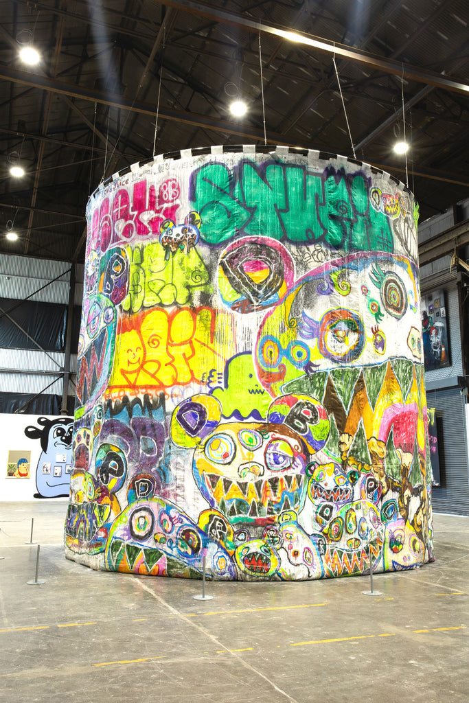 Work by Takashi Murakami in “Beyond the Streets.” Photo courtesy Beau Roulette.
