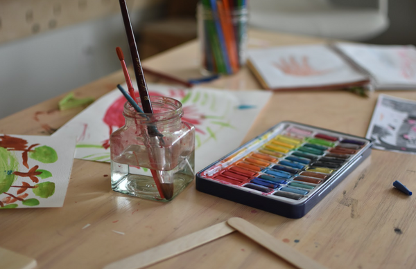 Small stable watercoloring Jars can help... creativity