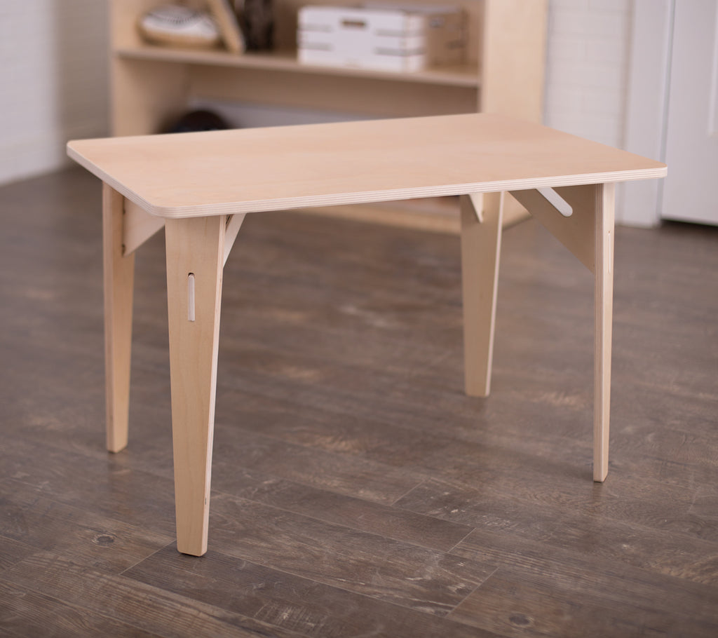 lego table with storage triangle and 3 chairs