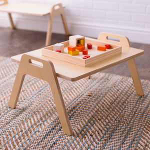 kiddies wooden table and chairs