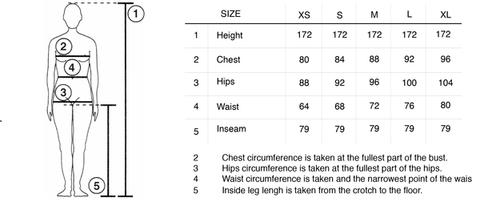 Size guide – DawnxDare.com