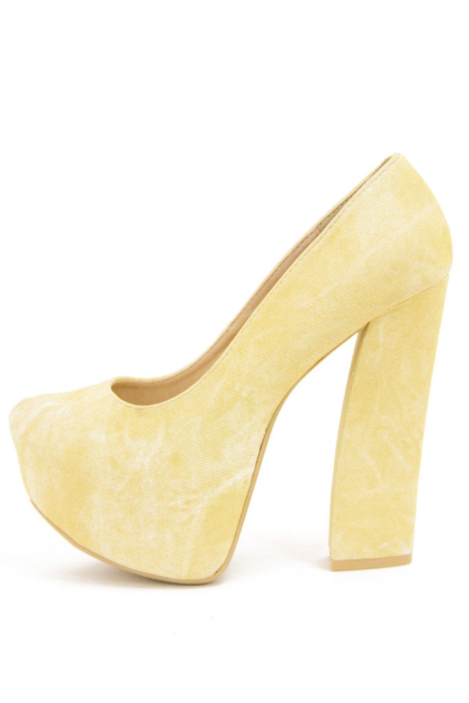 pastel yellow heels