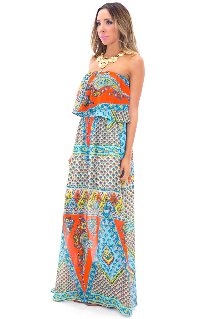 PAIGE PAISLEY PRINT MAXI DRESS – Haute & Rebellious