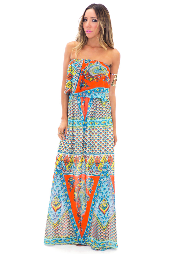 PAIGE PAISLEY PRINT MAXI DRESS – Haute & Rebellious