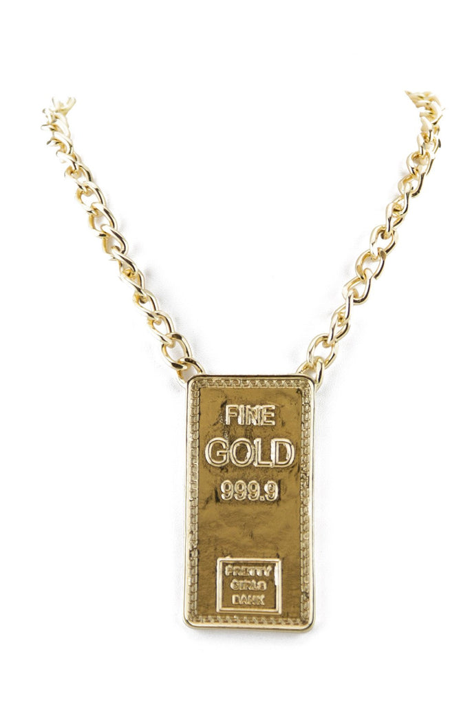 FINE GOLD BAR PENDANT NECKLACE – Haute & Rebellious