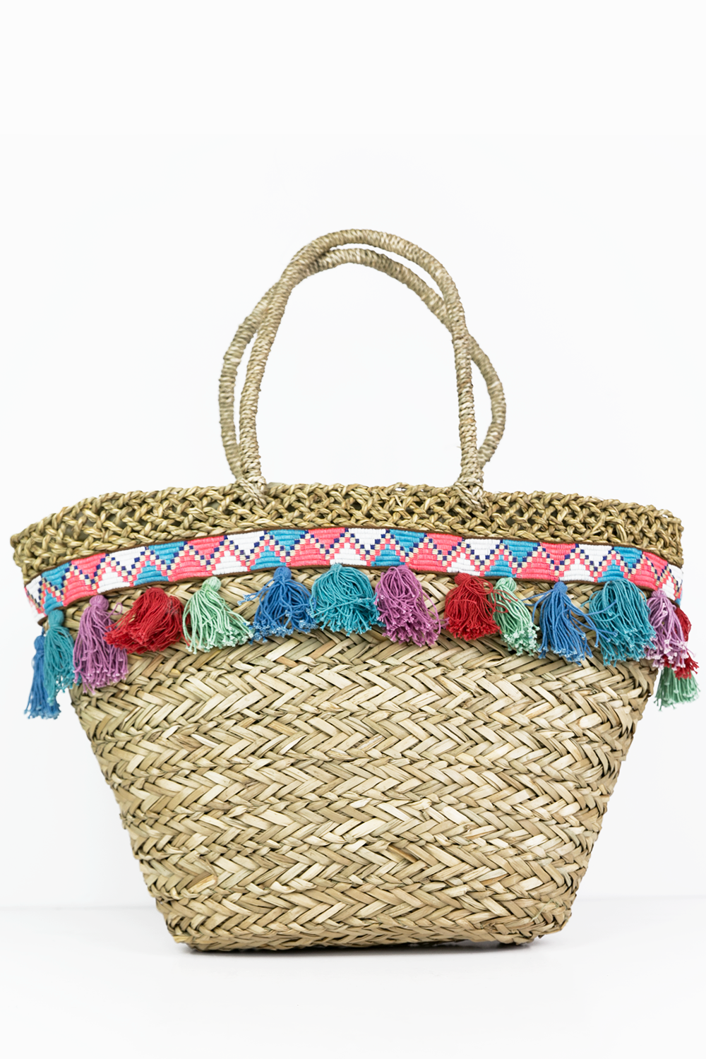 Pom-Pom Fringe Straw Beach Tote – Haute & Rebellious