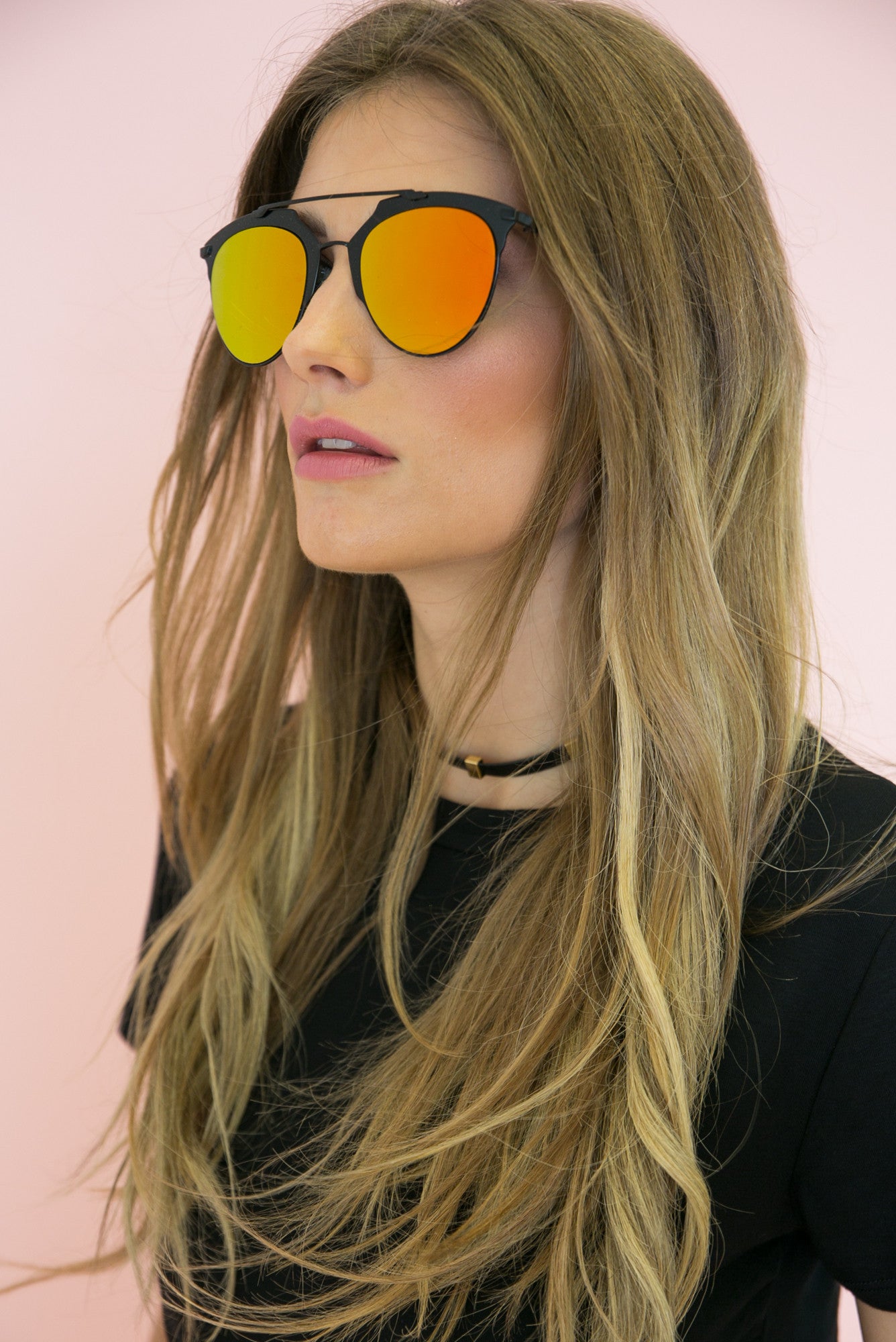 Skylar Reflective Sunglasses - Black/Orange – Haute & Rebellious