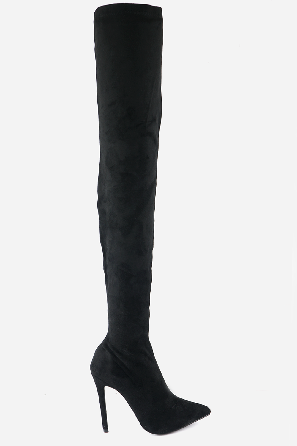 Thigh High Suede Boots - Black – Haute & Rebellious