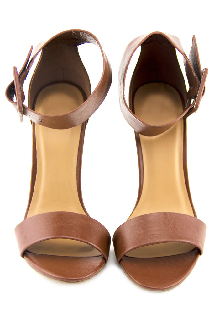 Ankle Strap Heels: Brown Ankle Strap Heels