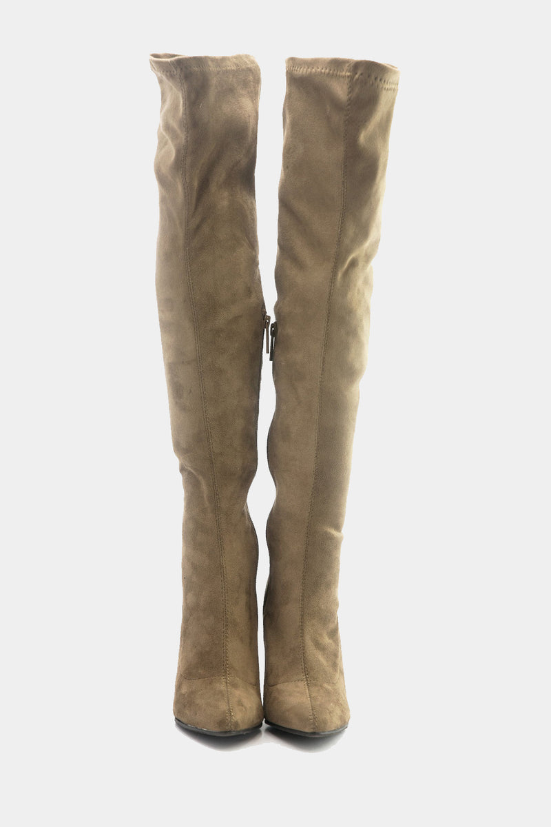 Cari Knee High Boots - Taupe – Haute & Rebellious