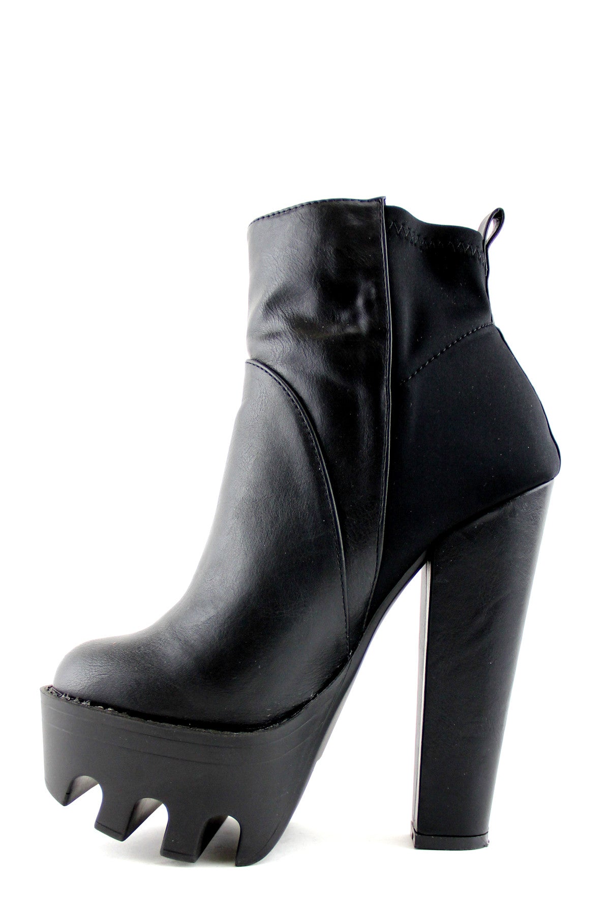 chunky heel platform boots