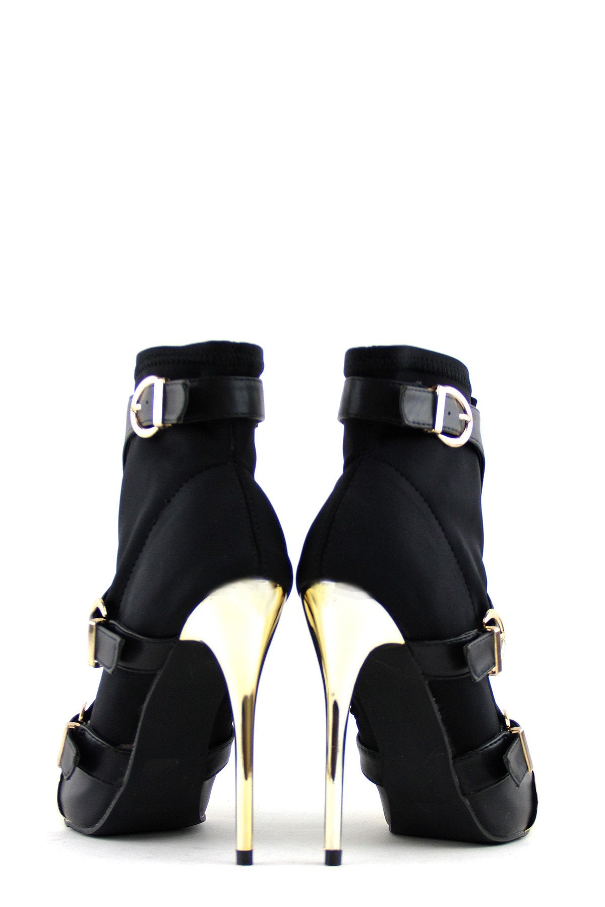 Gold Plated Closed-Toe Heel - Black– Haute & Rebellious