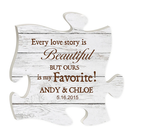 Ivory Puzzle Piece Plaque