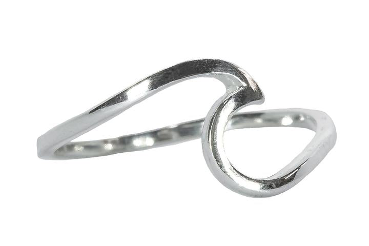 Enamel Wave Toe Ring Silver