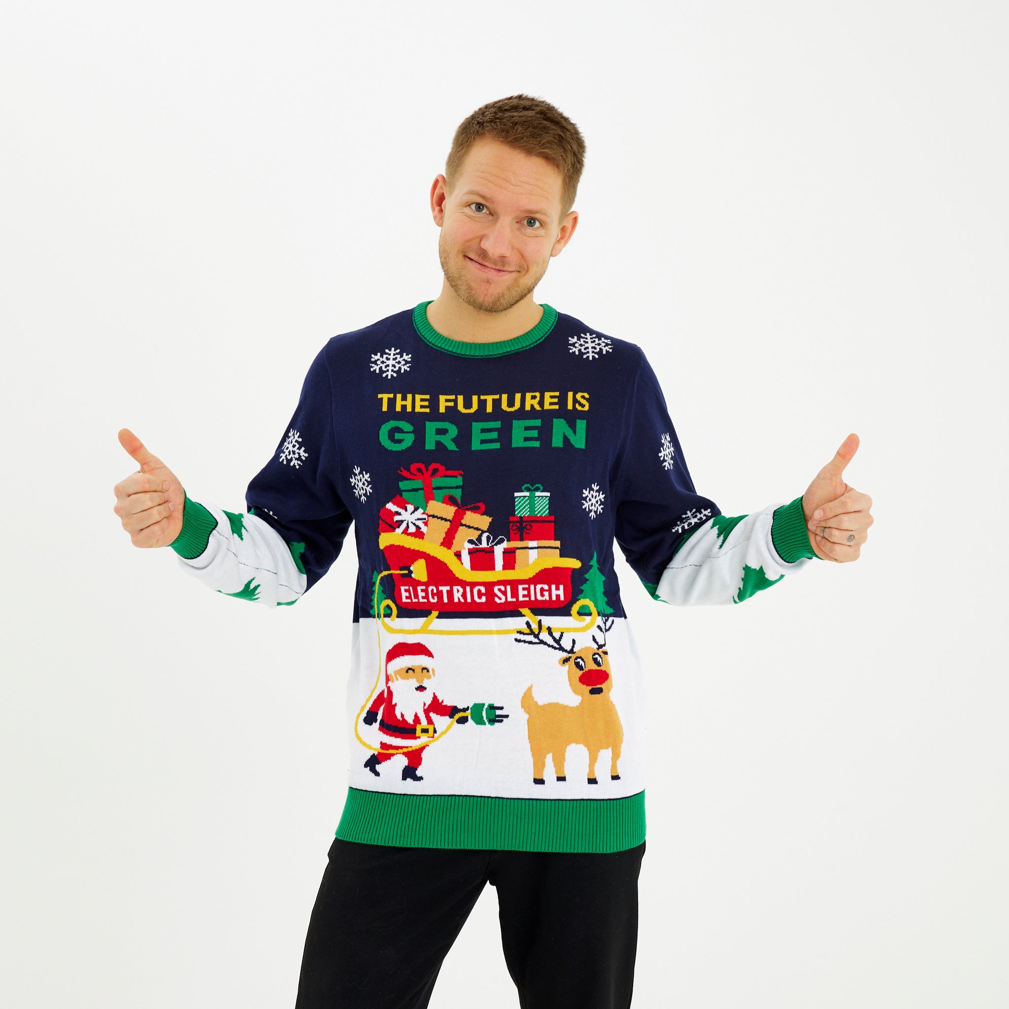 Läs mer om The Electric Christmas Sweater - Herr.