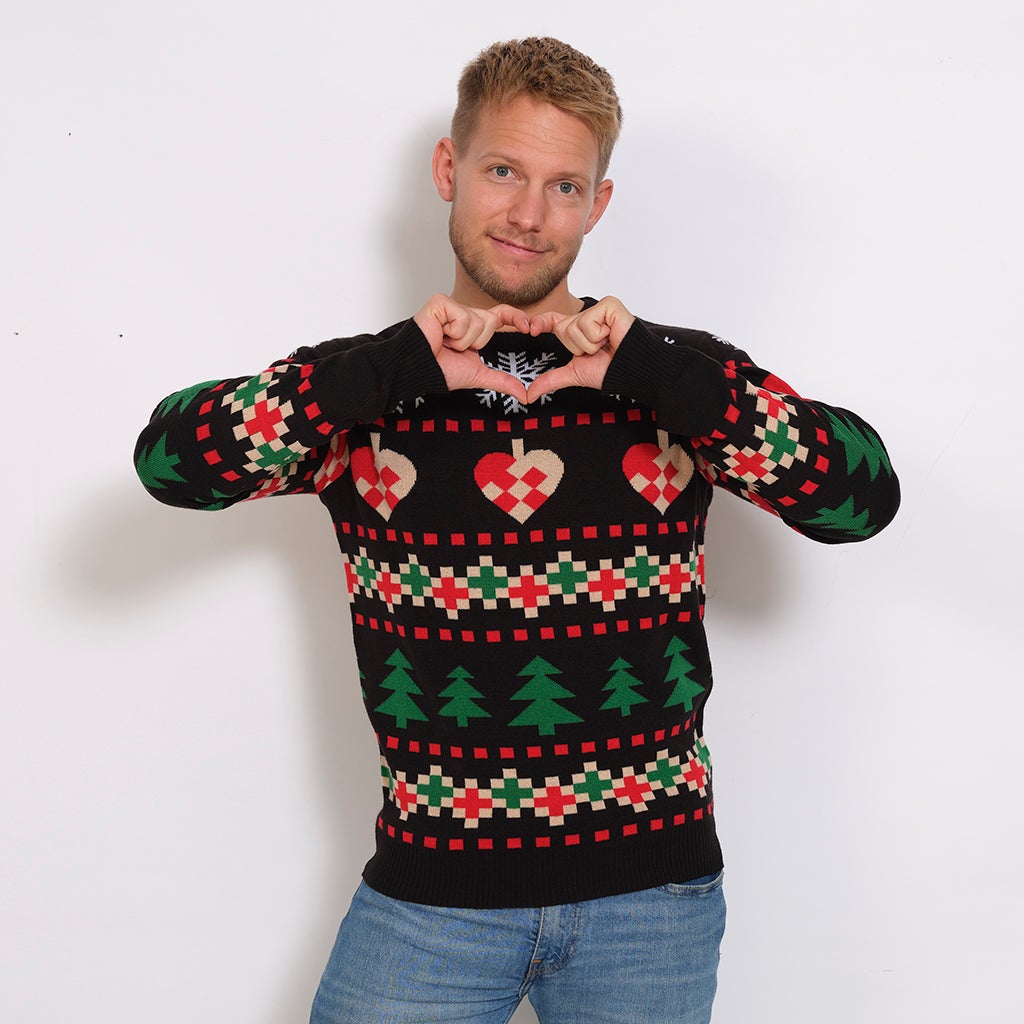 Den Klassiske Julesweater Sort