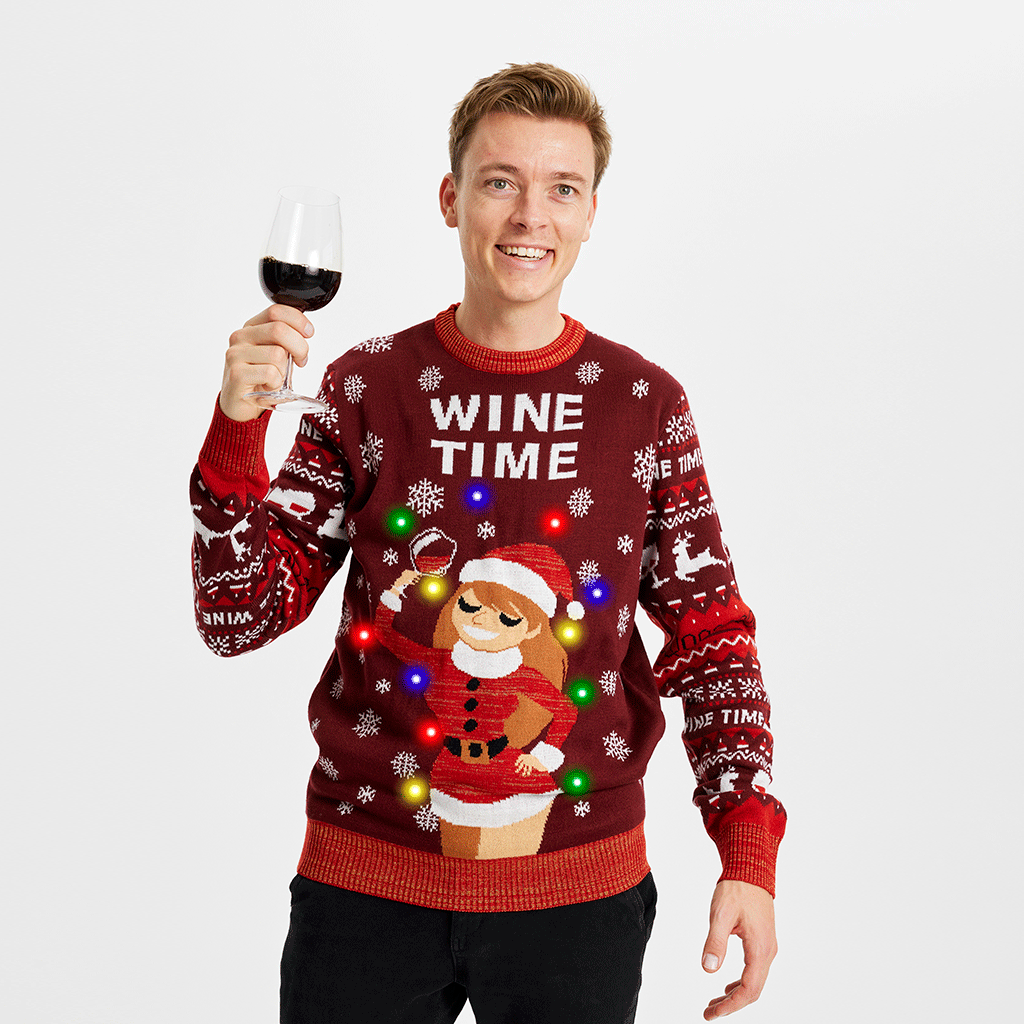 Wine Time christmas sweater - Herr