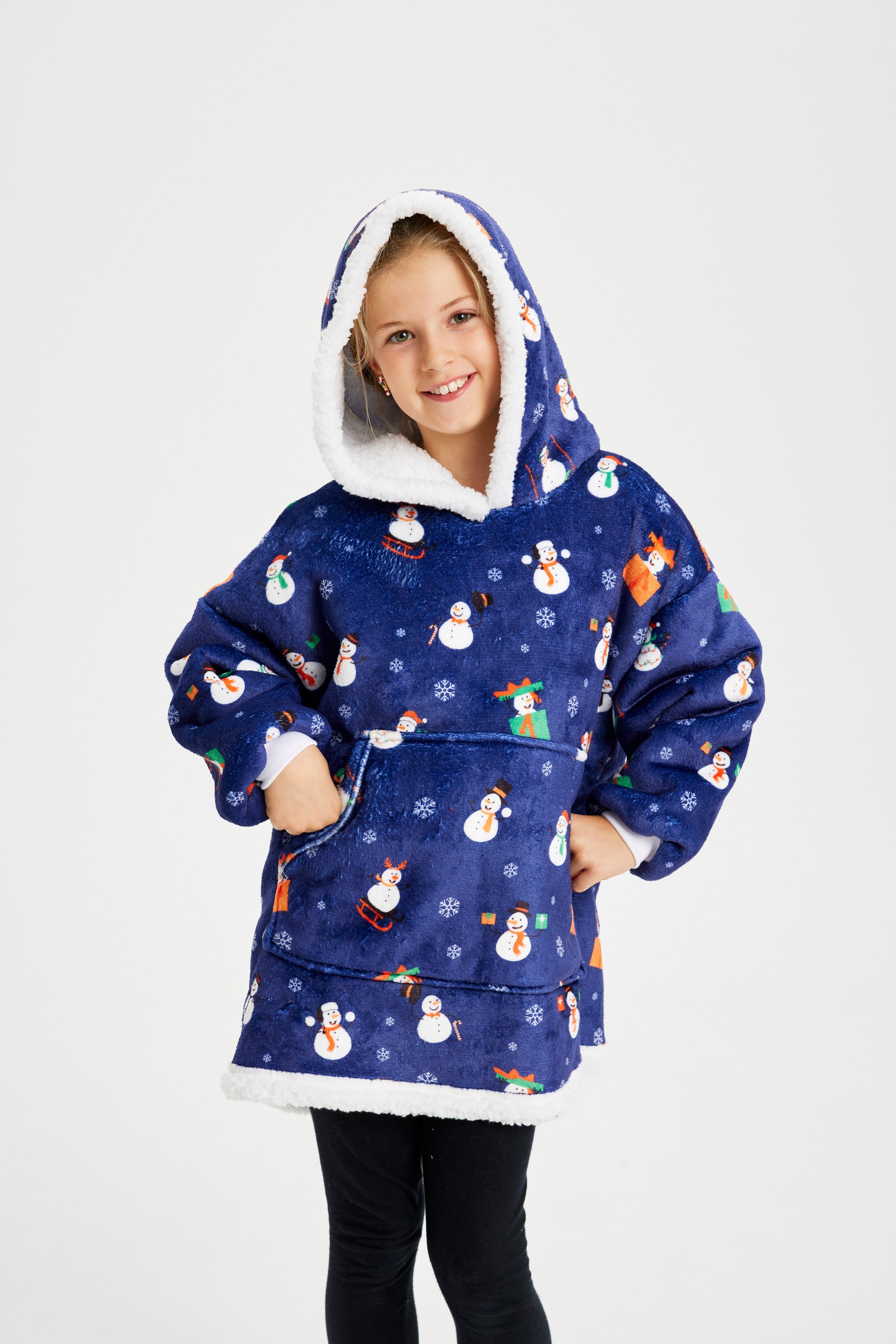 Läs mer om Snowman Dreamhoodie Blå - Barn