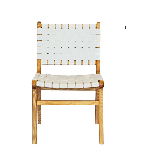 Bondi White Leather Dining Chair