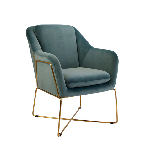 Milan Armchair - Steel Blue