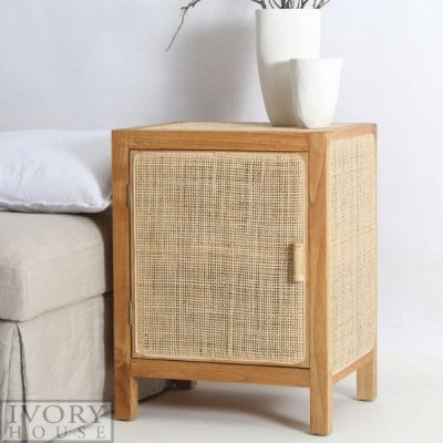 Acorn Rattan Bedside Table- LHS