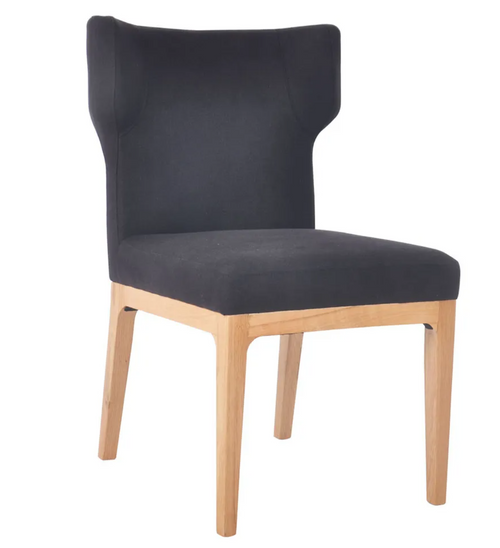 Dover Natural Dining Chair - Black Linen