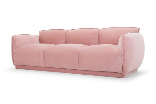 Valentine 3 Seater Velvet Sofa - Dusty Blush