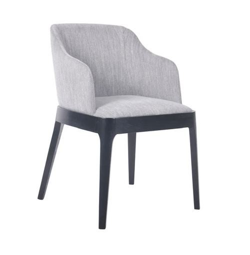 April Black Dining Chair - Grey