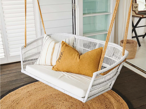 Malawi Hanging Love Seat - White