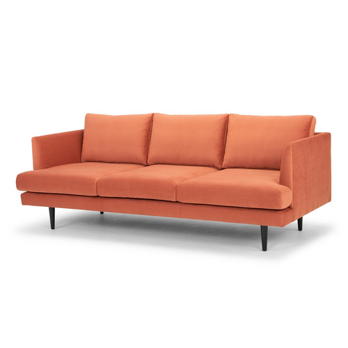 Madagascar 3 Seater Sofa - Dusty Orange