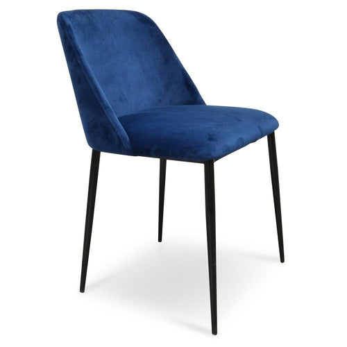 Carly Dining Chair  - Blue Velvet