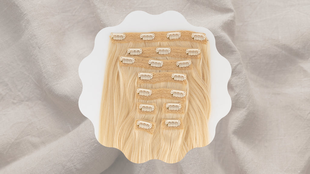 Product image of Frontrow clip-in hair extensions in blonde