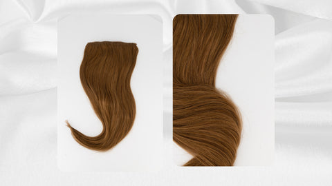Image of Frontrow hair extensions in chestnut brown colour
