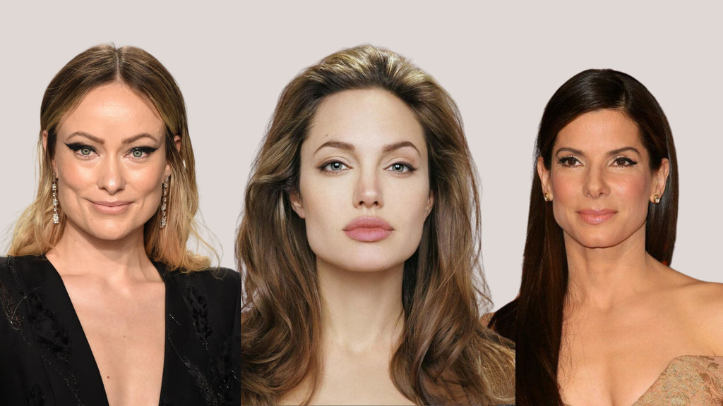 Olivia Wilde, Angelina Jolie and Sandra Bullock with Square Face Shapes