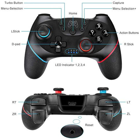 diswoe wireless controller for nintendo switch