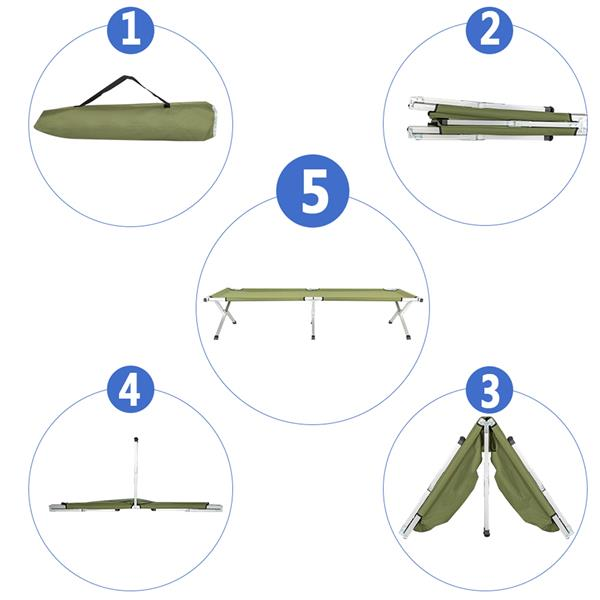 Portable Camping Mat Folding Camping Cot Bed with Carrying Bag