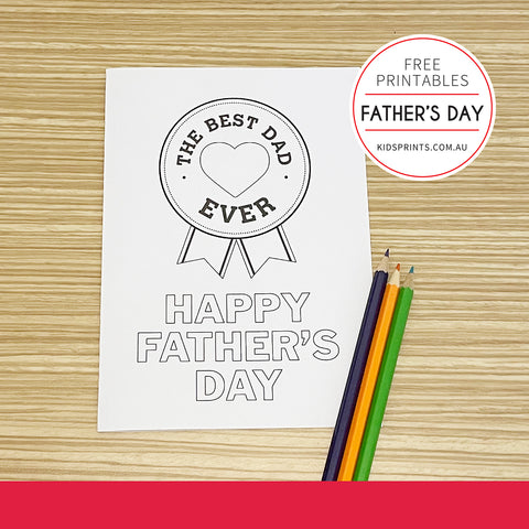 Father's Day Print and Colour - Kids Prints Online