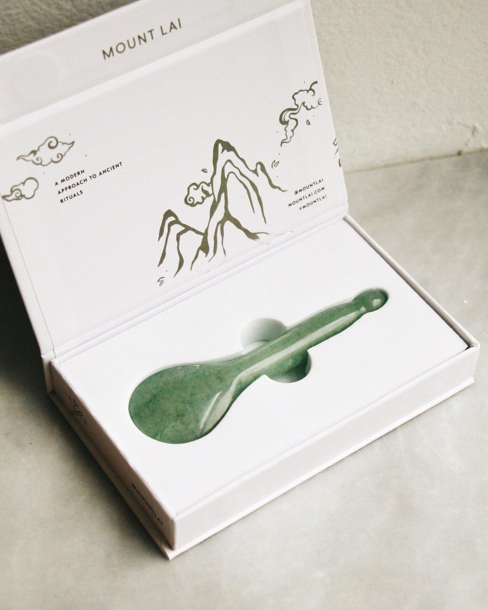 The Jade Acupressure Gua Sha Spoon