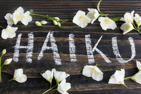 the word haiku with flowers