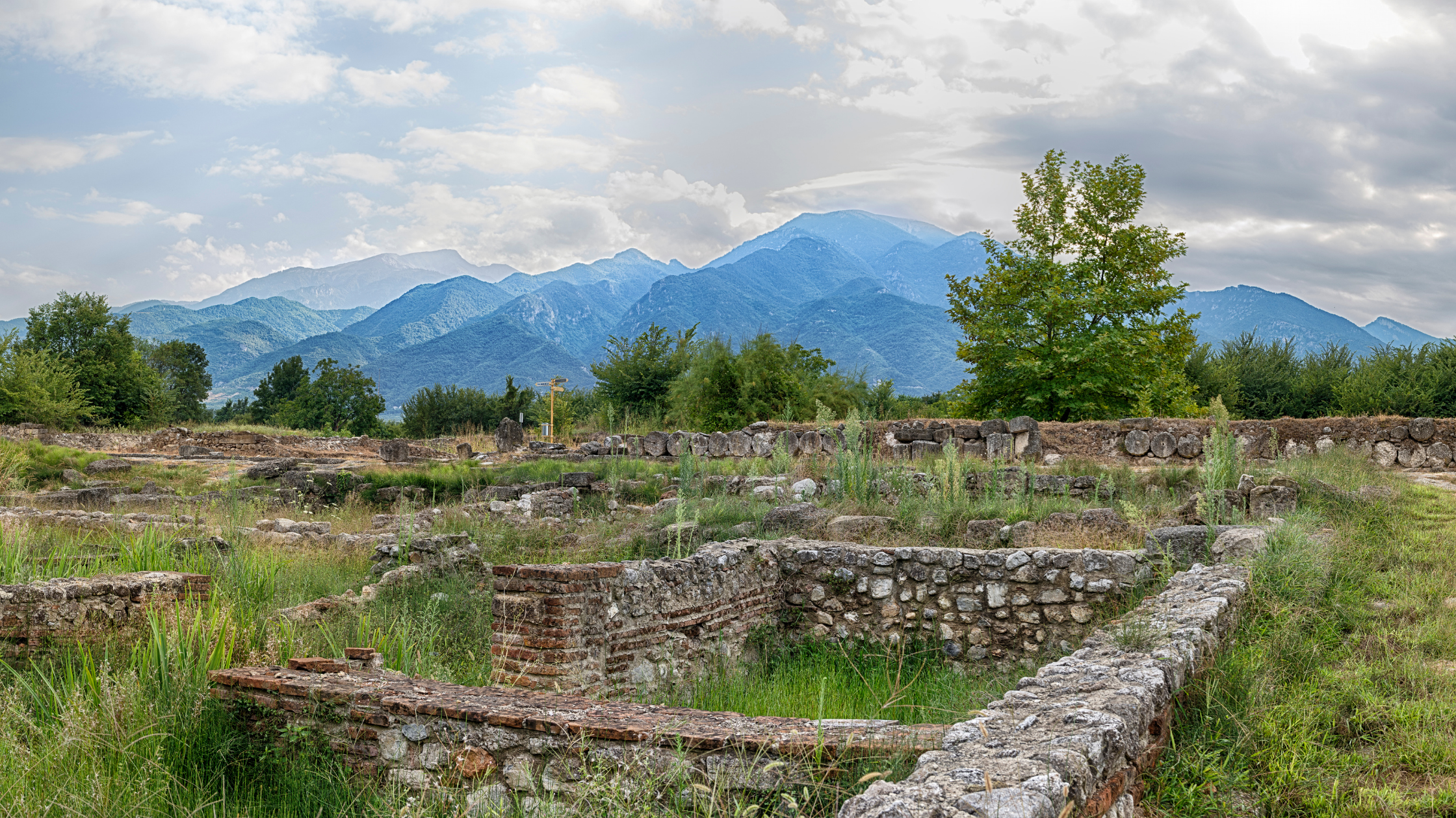 Mount Olympus and the ruins of the city of Dion